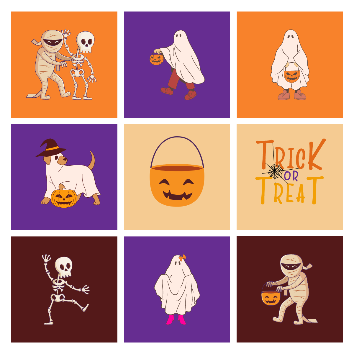 Set of 9 Halloween-Themed Magnets – Spooky Fun for Your Space!